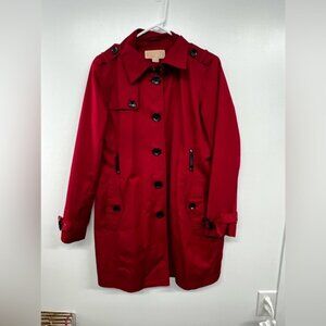Michael Kors Red Rain Coat Trench Coat size medium